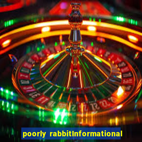 poorly rabbitInformational