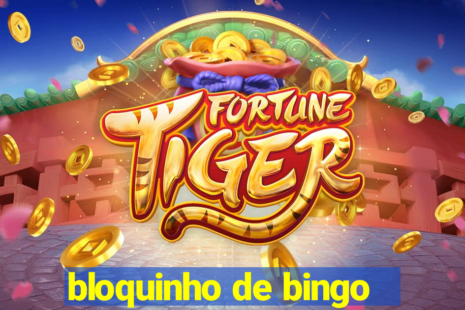 bloquinho de bingo