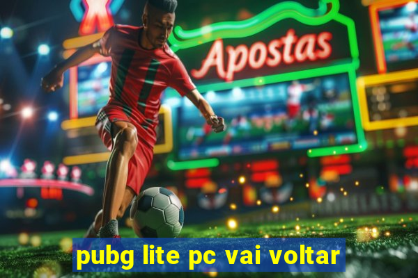 pubg lite pc vai voltar