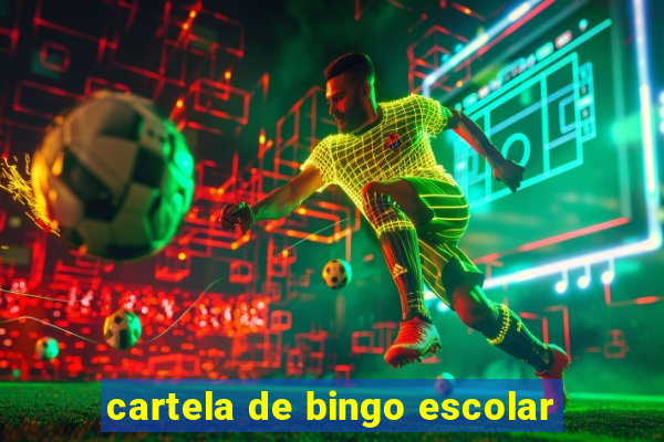 cartela de bingo escolar