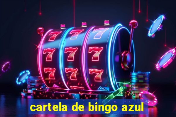 cartela de bingo azul