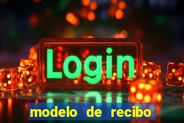 modelo de recibo de pagamento word