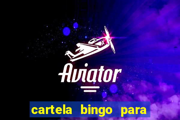 cartela bingo para cha de cozinha imprimir gratis