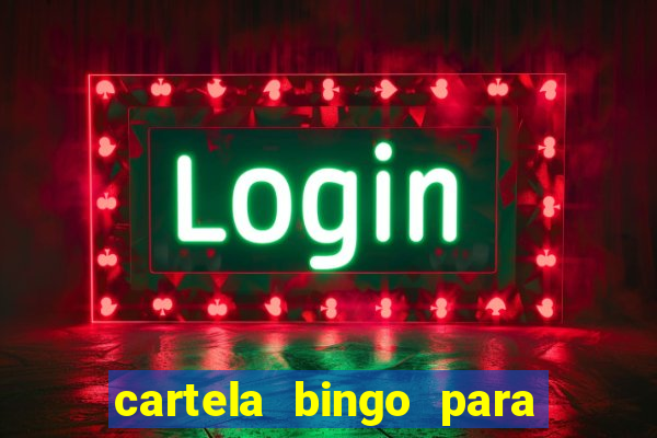 cartela bingo para cha de cozinha imprimir gratis