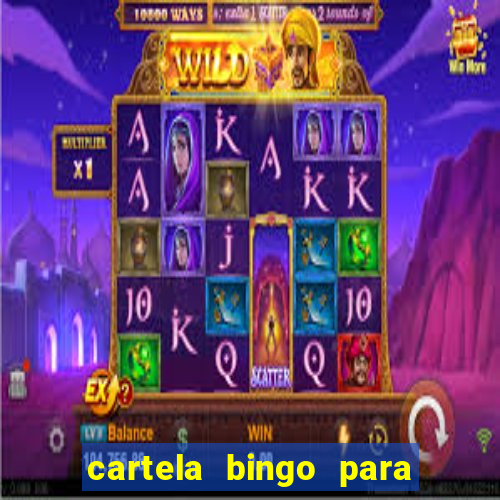 cartela bingo para cha de cozinha imprimir gratis