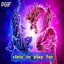 slots to play for free with bonuses