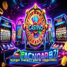 bingo safari para imprimir