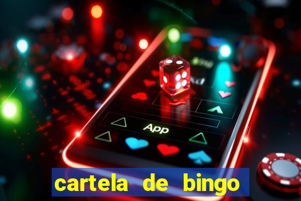 cartela de bingo pra imprimir