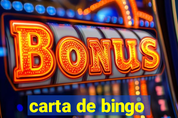 carta de bingo