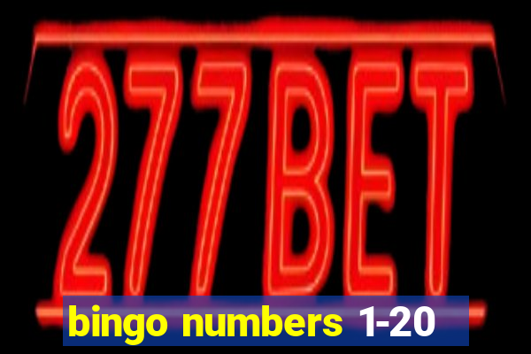 bingo numbers 1-20