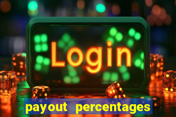 payout percentages of slot machines