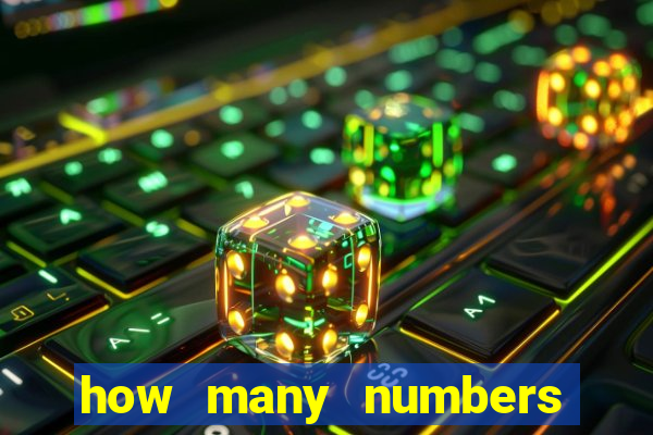 how many numbers in bingo