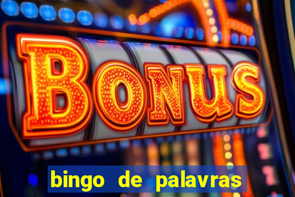 bingo de palavras para imprimir colorido