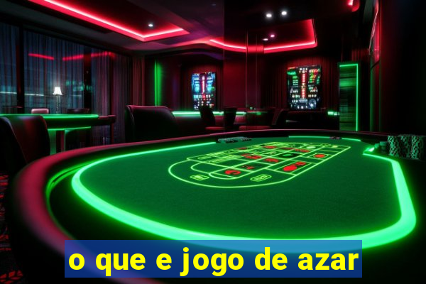 o que e jogo de azar