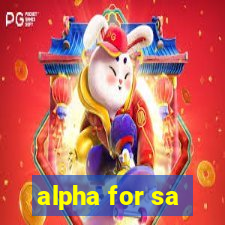 alpha for sa