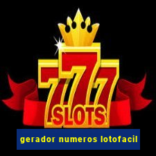 gerador numeros lotofacil