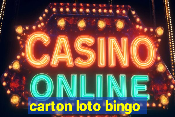 carton loto bingo