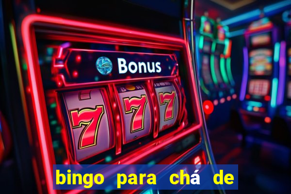 bingo para chá de bebê para imprimir grátis