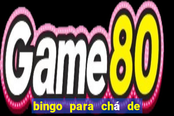 bingo para chá de bebê para imprimir grátis