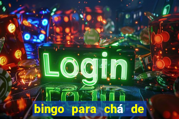 bingo para chá de bebê para imprimir grátis