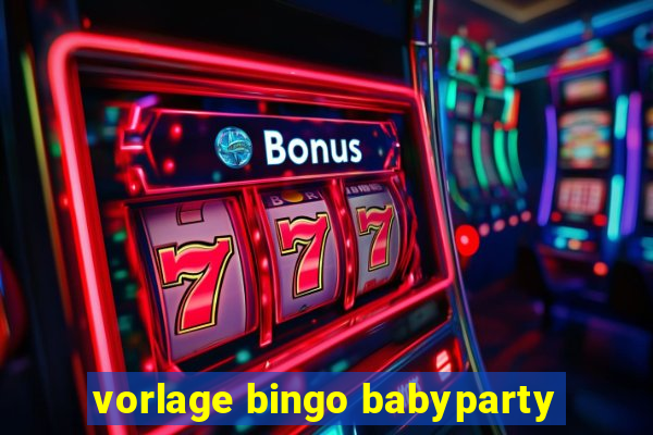 vorlage bingo babyparty