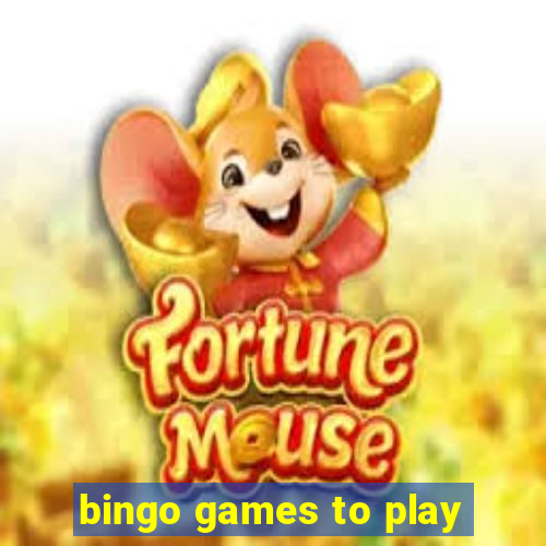 bingo games to play