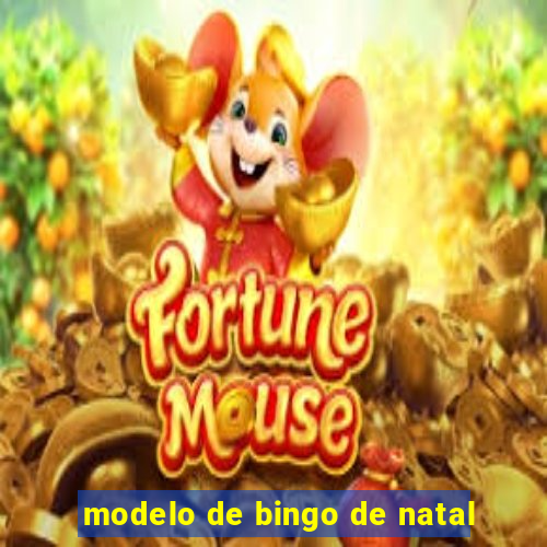 modelo de bingo de natal