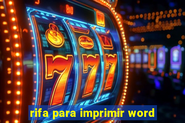 rifa para imprimir word