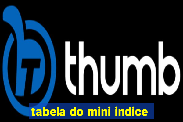 tabela do mini indice