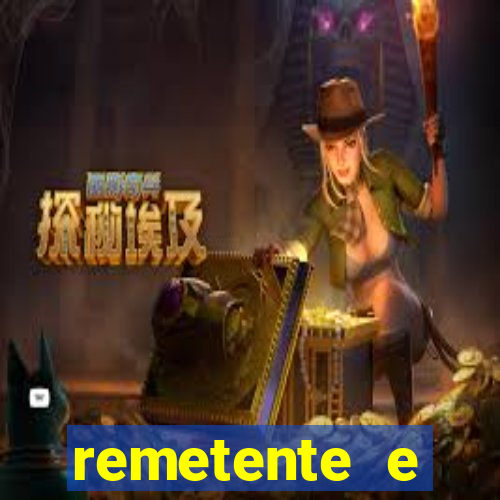 remetente e destinatário modelo