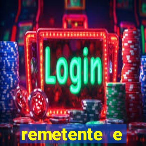 remetente e destinatário modelo