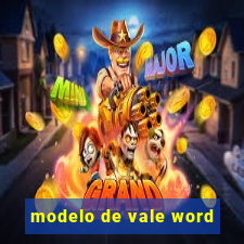 modelo de vale word