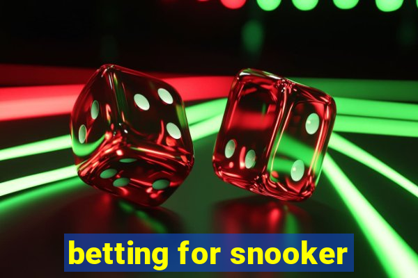 betting for snooker