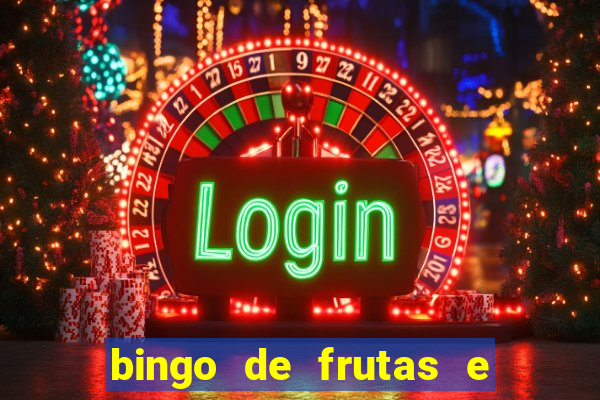 bingo de frutas e legumes para imprimir