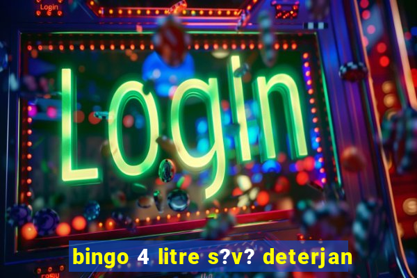 bingo 4 litre s?v? deterjan