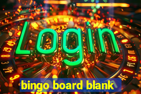 bingo board blank