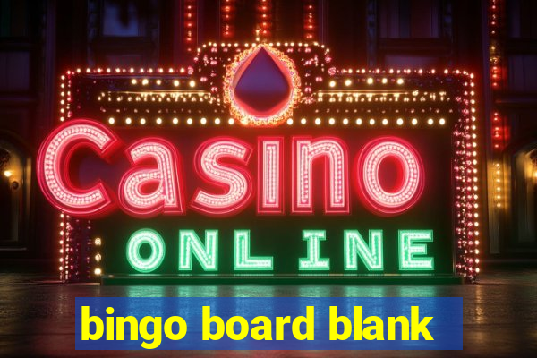 bingo board blank