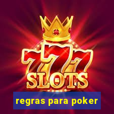 regras para poker