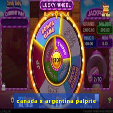 canada x argentina palpite