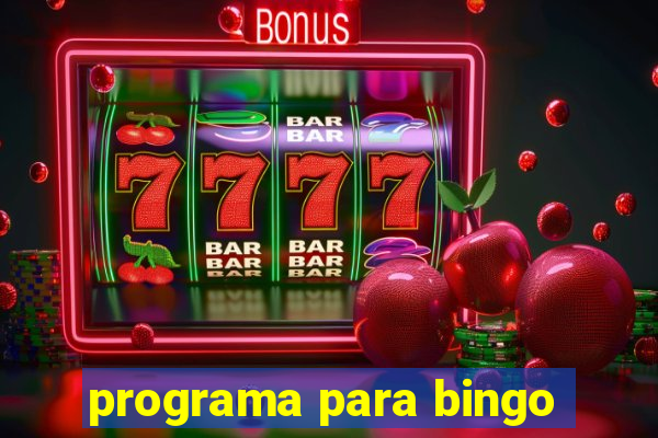 programa para bingo