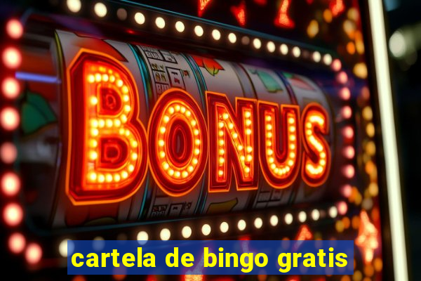 cartela de bingo gratis