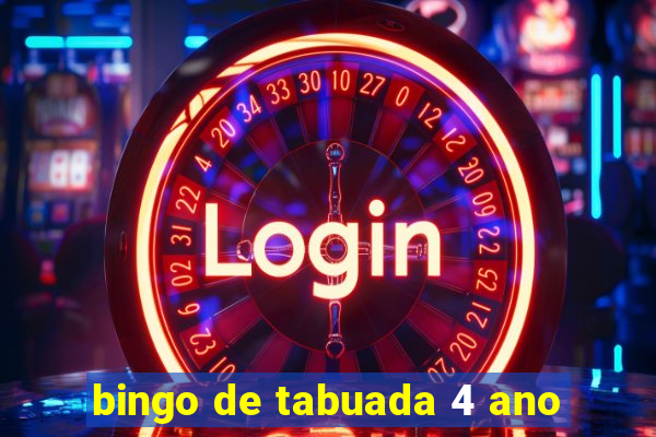 bingo de tabuada 4 ano