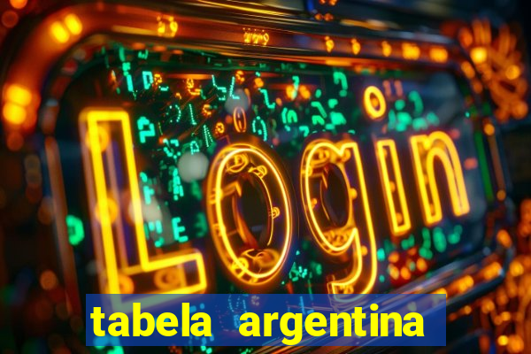 tabela argentina torneo betano