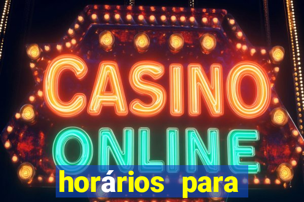 horários para jogar fortune tiger