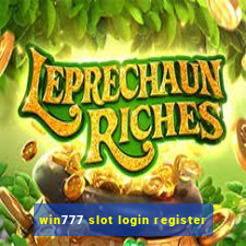 win777 slot login register