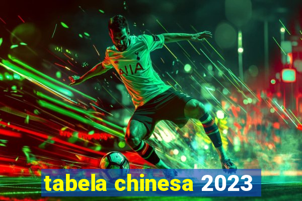 tabela chinesa 2023