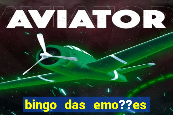 bingo das emo??es com palavras