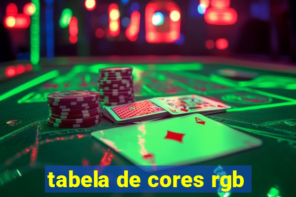 tabela de cores rgb