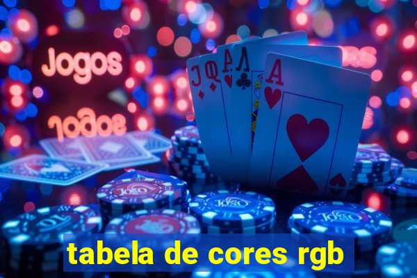 tabela de cores rgb