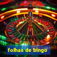 folhas de bingo